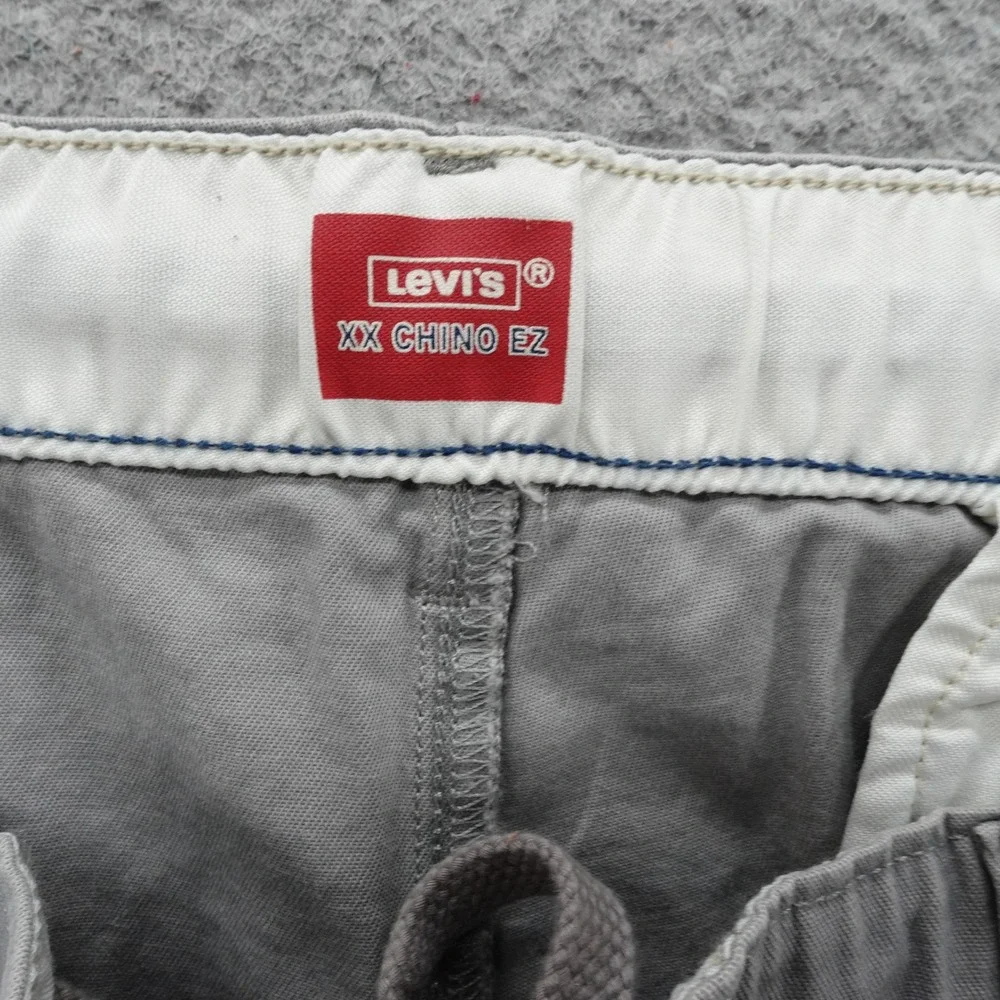 Levis XX Chino EZ Shorts Mens XL Grey Stretch Elastic Waist Casual NEW